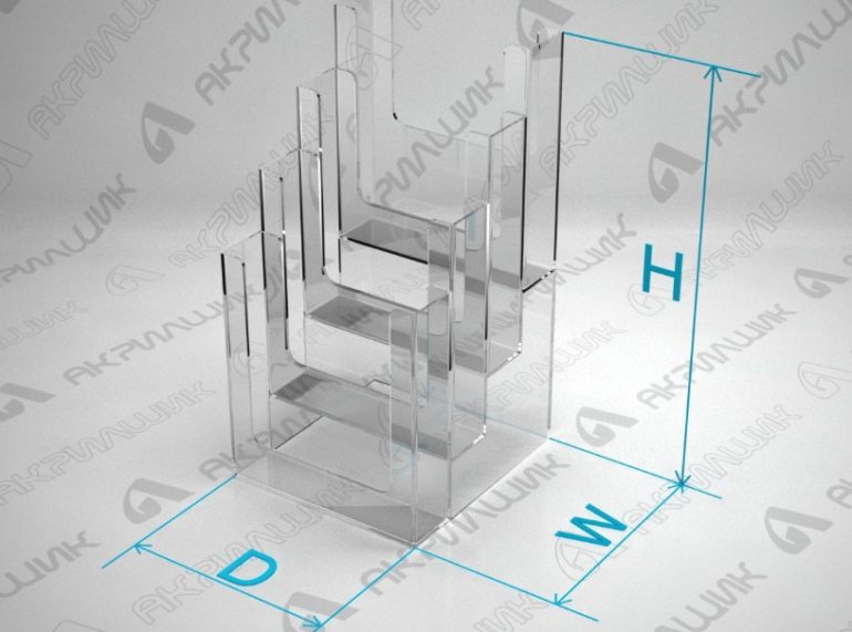 Буклетница прозрачная из оргстекла: стильный порядок на вашем рекламном стенде